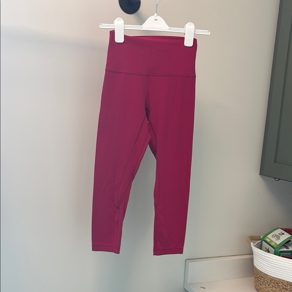 Lululemon Align High Rise Cropped Leggings 23” Magenta Size 4